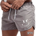 2026 Summer New Men's Smiling Face Printed Design Sports Shorts Outdoor Leisure Breathable Speed Drying Basketball Beach Shorts