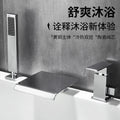 Waterfall Bathtub Faucet Deck Mounted 3 Holes Bathroom Tub Sink Mixers with Handshower Widespread Bath Tub Tap Gold/Black/Gold