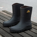 High tube rain shoes for men  high tube rain 2025 boots  autumn and winter cotton car wash work rubber shoes