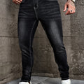 Men Jeans Denim Pants Clothing Trousers Casual Black | SAMAG