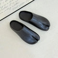 Women Split Toe Mules Soft Leather Tabi Clogs Casual Slip On Low Heel Backless Loafers Comfortable Vintage Flat Shoes for Female