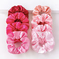 8Pcs/set Bright Color Silk Hair Scrunchies Women Y2K Solid Color Elastic Hair Bands Ponytail Holders Hair Rope Hair Accessories