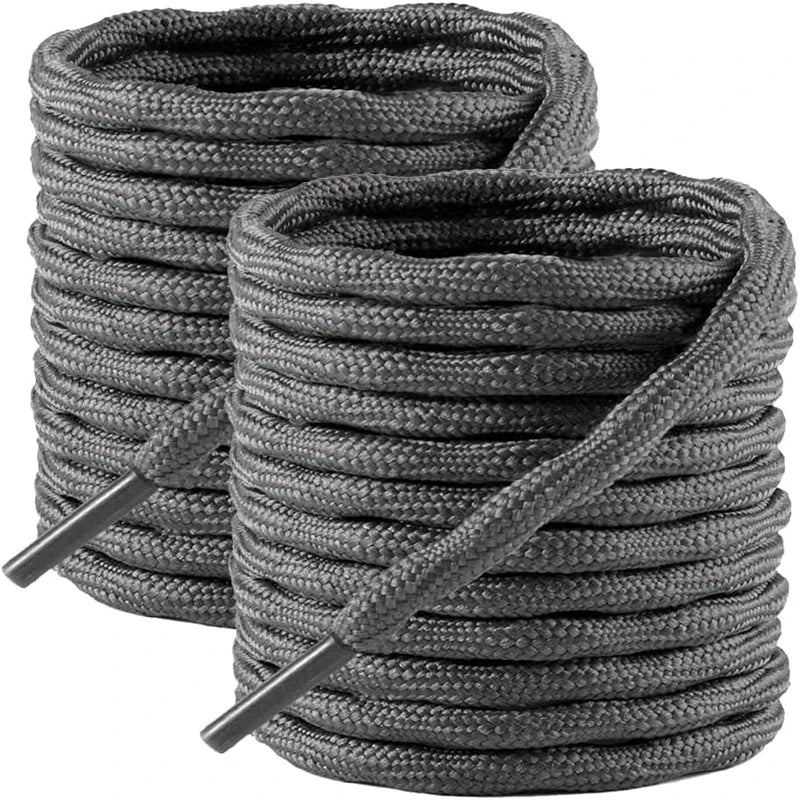 Round Wave Shape Non Slip Heavy Duty and Durable Outdoor Climbing Shoelaces Hiking Shoe Laces Shoestrings 2 Pair