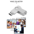 Флешка USB 32GB Flash Drive 16 Giga Memory Stick Metal Jump Swivel Pendrive Portable 64 128 GB 2.0 Pen - Visuel 4 | SAMAG
