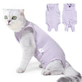 Breathable Pet Recovery Suit Soft Cotton High Elastic Cat Sterilization Clothes Adjustable Anti-Licking Weaning Jumpsuit