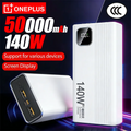 Lenovo 500000mAh 140W PowerBank Super Fast Charge Portable Powerbank External Battery Charger LED Display For iPhone