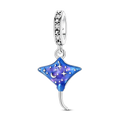 925 Sterling Silver Ocean Theme Charm Beads For Women Blue Wave Dolphin Seashell Compatible Summer Beach Vacation Jewelry