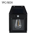 100LED Solar Wall Lamp Outdoor Lampwaterproof Motion Sensor Solar Powered Sunlight Street Lamp Garden Railing Decorative Lamp