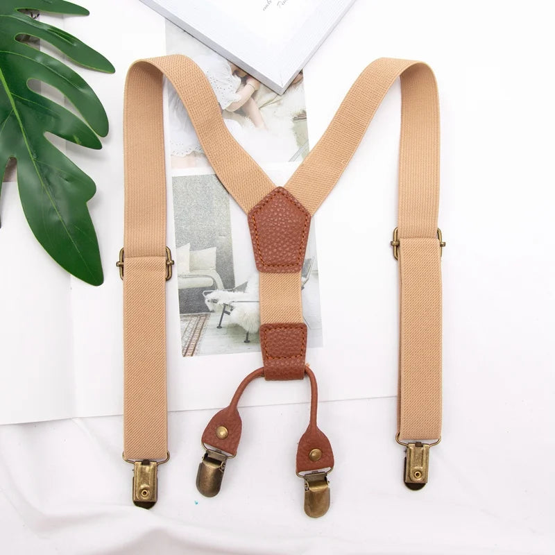 Elastic for Kids Suspenders Y - back 4 Clips Adjustable Trouser Braces Belt for Children Party Fashion - Visuel 15 | SAMAG
