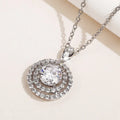 925 Sterling Silver 18k Gold Plated Necklace Single Sparkling Zircon Clavicle Chain for Women Wedding Jewelry collares