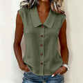 Women's Solid Color Sleeveless Shirts Summer Breathe - View 12 | SAMAG
