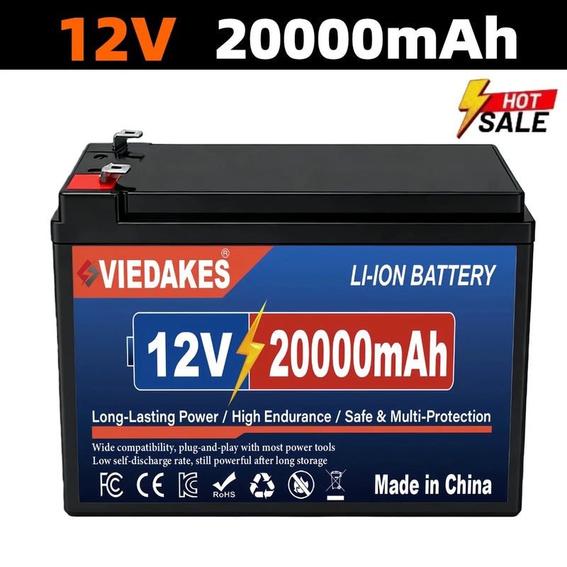 12V 10.5Ah Lithium Battery Rechargeable Replacement 12V Sprayer Battery with Built-in High Current BMS 12.6V 3A Charger 21A 30A