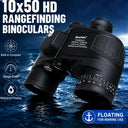 Navigation Telescope Boshile 10x50 Binoculars with Built-in Compass BAK4 Prism FMC Lens Fogproof Waterproof For Camping Hunting