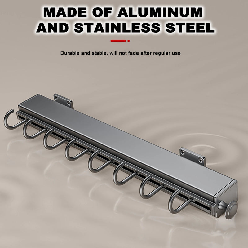 Multi - Purpose Sliding Hook Rail Top Mount Side Self Adhesive Drilling Dual Use Aluminum Stainless Steel - View 5 | SAMAG