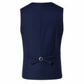 Men's Business Casual Suit Vest Slim Fit Solid Color Single Breasted Wedding Suit Vests Formal Dress Vests Party