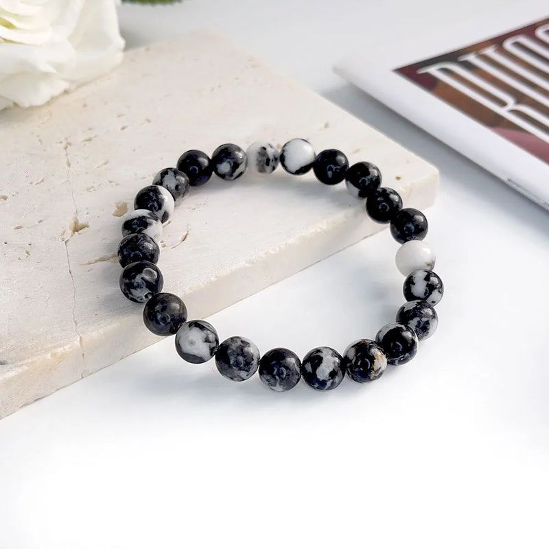 Natural Stone Beads Bracelet For Women Men Agate Crystal Quartzs Aquamarines Jades Jewelry Agates Elastic Bangle Bracelets 6 8mm