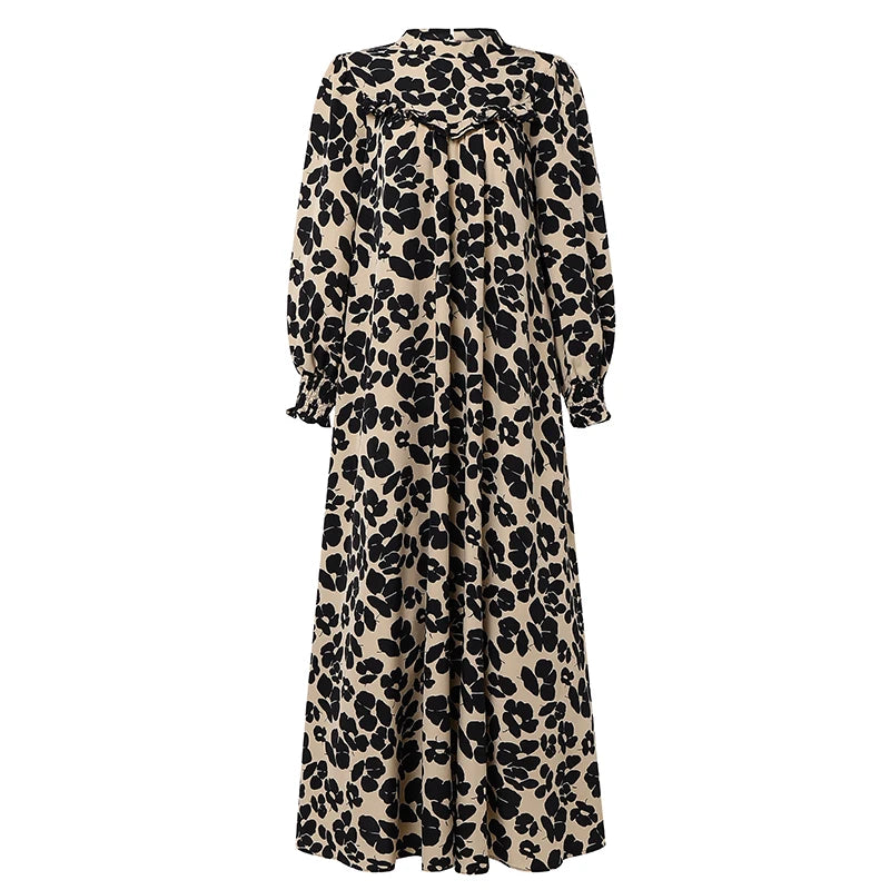 Women's Modest Fashion Muslim Long Dress Floral Print | SAMAG