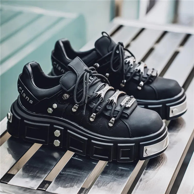 Trend Platform Sneakers for Men Punk Muffin Shoes Male European Style Designer Shoes Man Street Original Men's Skateboard Shoes