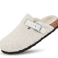 Kidmi Winter Cork Footbed Clogs For Women Men Indoor Keep Warm Fluffy Mules Slippers With Arch Support Lady Sofe Potato Shoes