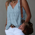Women's V Neck Swiss Dot Camisole Tank Top Lace Trim Loose Top Casual Tank Top Spring Summer Chic Tank Top Daily Lightweight Top