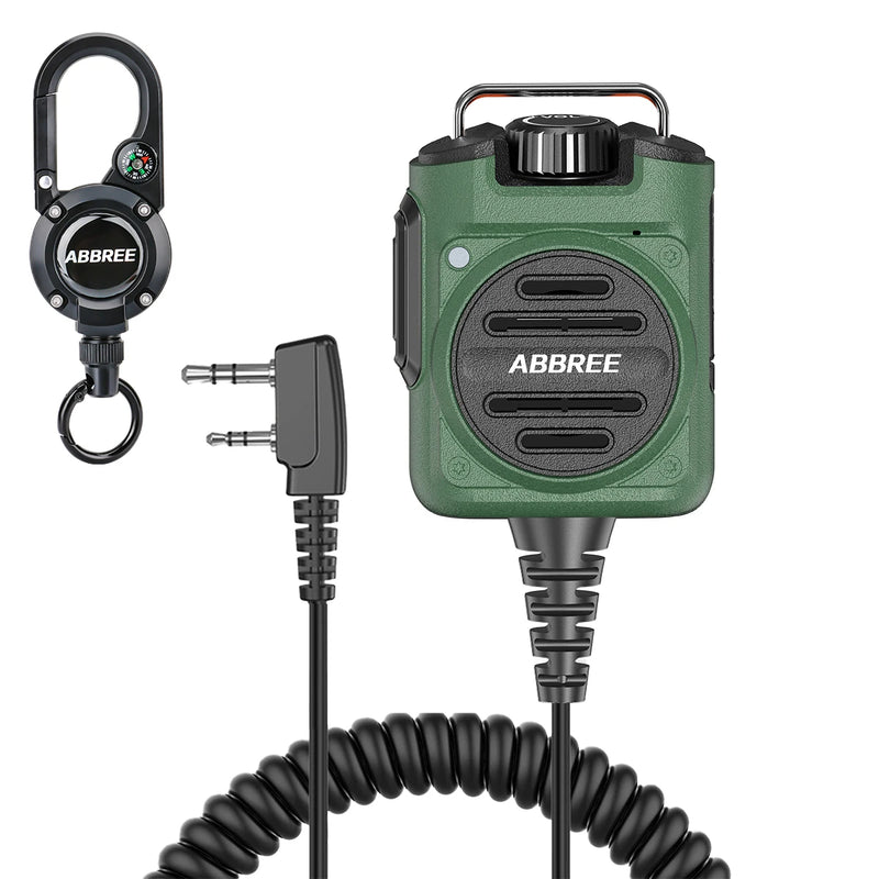 ABBREE AR-158 Walkie Talkie Microphone Speaker Adjustable Volume Handheld Rechargeable For Baofeng UV 5R MINI UV32 DM32 AR-152