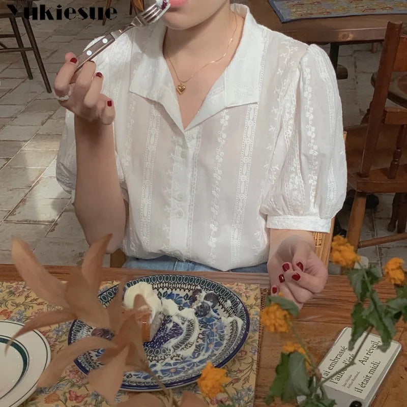 Shirts Women All - match V - Neck blouse and tops Korean - View 2 | SAMAG