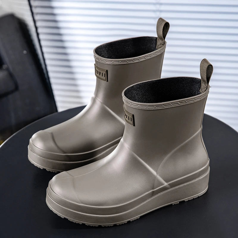 Men Women's casual rain boots Four Season lightweight waterproof anti-slip outdoor fishing shoes couple comfort garden rain shoe