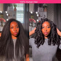 Frizira 300g Kinky Straight Feather Crochet 100% Human Hair Extension Pre Separated Knotless Crochet Hair Bundles For Reusable Boho Braids