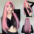 EASIHAIR Medium Length Wavy Blonde Synthetic Wig With Bangs For Women Natural Wigs Hair Heat Resistant Daily Party Cosplay Use