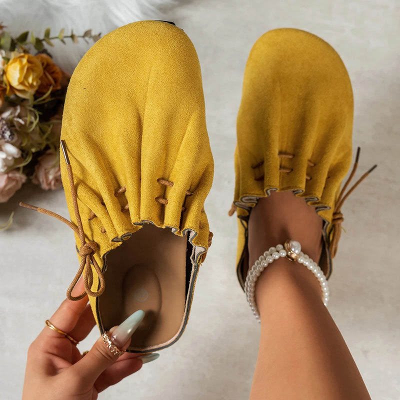 New Fashion Women Suede Mules Slippers Clogs Cork Insole Sandals with Arch Support Outdoor Beach Slides Home Shoes for Women