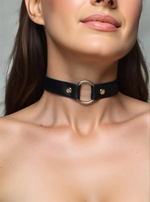 Women's Bondage Lingerie Leather Collar Harness Woman Erotic Leather Neck Harness Fetish Wear Women Neck Accessorie