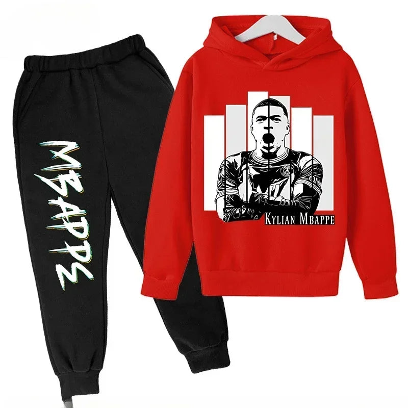Spring Autumn Children's Hoodie Set Mbappe Print - View 21 | SAMAG