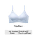 Women Seamless Wireless Bra Push Up Cooling Breathable Lift Anti-Sagging Comfort Bralette for Small Chest