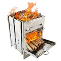 Wood Stove Portable Foldable Stainless Steel Camping | SAMAG
