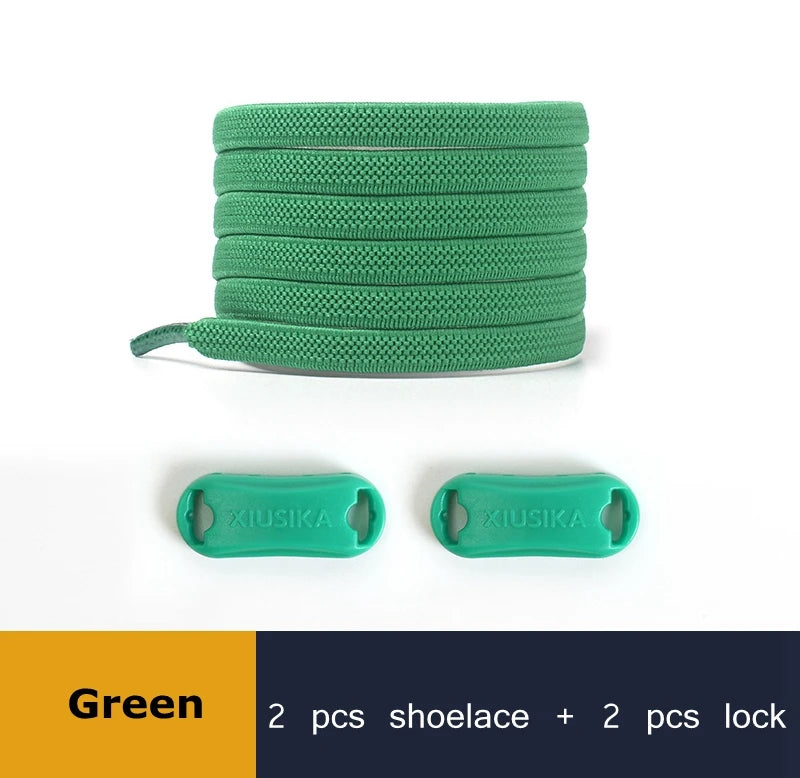 Elastic Shoe Laces Buckle Lock No Tie Shoelaces Sneakers Flat Woven Shoelace without Ties Kids Adult Rubber Bands for Shoes