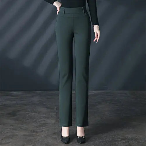 Women's Black Stretch Suit Pants, Fashion Purple Slim - View 10 | SAMAG
