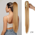 Synthetic Claw Clip On Ponytail Extension 22Inch Long Straight Wavy Ponytail Hair Ponytail With Claw Clip On Ponytail For Women