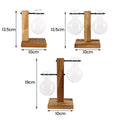Creative Glass Desktop Planter Bulb Vase Wooden Stand Hydroponic Plant Container Home Tabletop Decor Vases