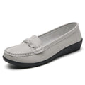 Fashion Genuine Leather Women Flats Black Nurse Shoes Moccasins Ballet Flats Oxford Women Shoe Casual Plus Size Shoes Female