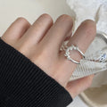 VENTFILLE 925 Sterling Silver Geometric Multilayer Round | SAMAG