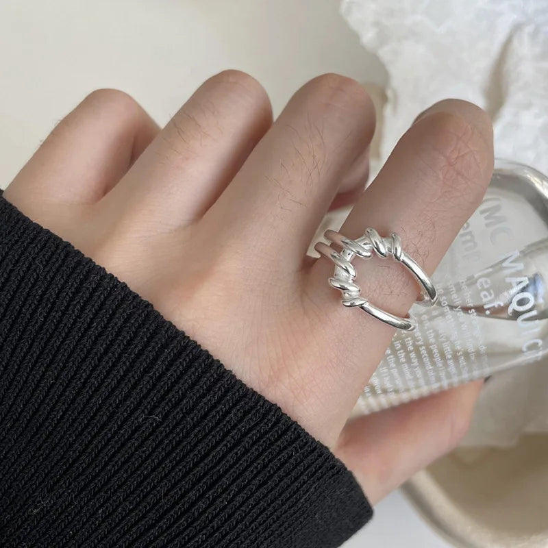 VENTFILLE 925 Sterling Silver Geometric Multilayer Round | SAMAG