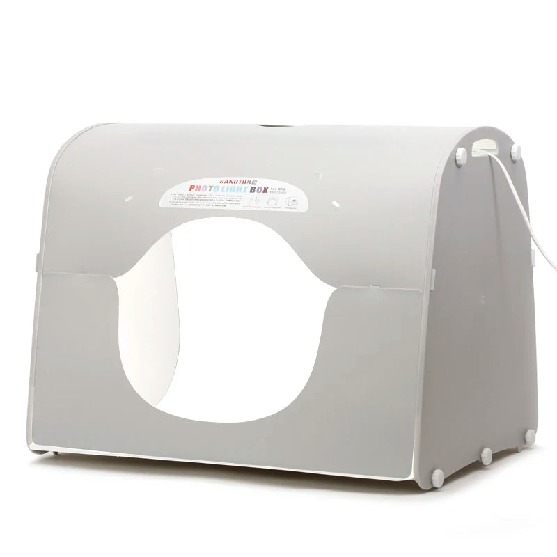 SANOTO Photograph Lightbox Photo Studio Manicure Foto Softbox  LED Photo Light Box Dimmable Tabletop Shooting Tent Kit