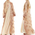 Eid Sequins Abaya Dubai Kimono Open Kaftan Muslim Dress | SAMAG