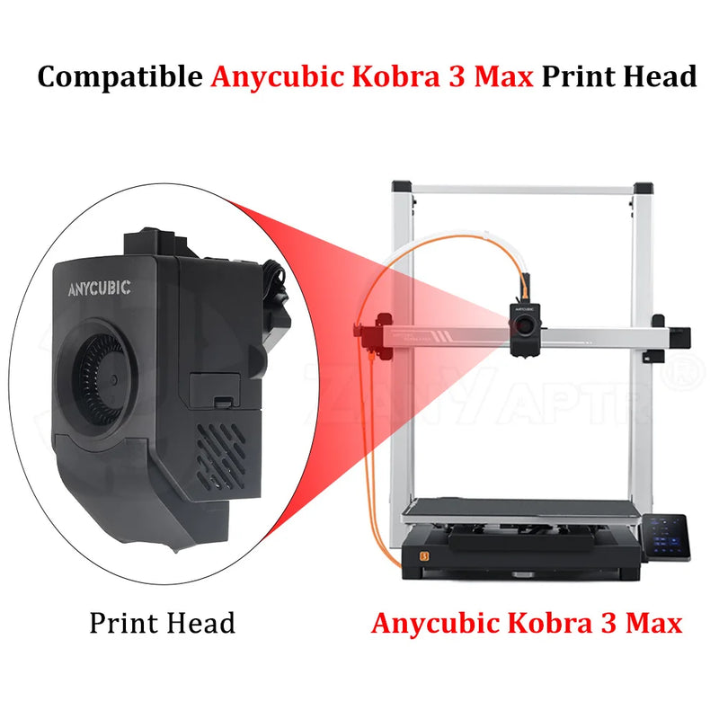 For Anycubic Kobra 3 Max/K3M Combo Printer Parts Accessories Print Head
