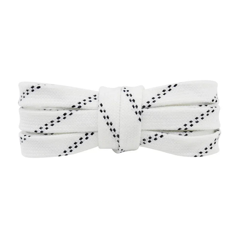 1cm Waxed Ice Hockey Shoelaces Dual Layer Braid 23-70 Inch Halloween Christmas Fall Winter for Roller Derby & Ice Hockey Skates