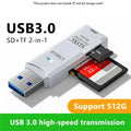 Multi Functional 2 In 1 High-speed USB 3.0/2.0 Card Reader Supports TF+SD Computer Tablet Camera Laptop Car Mounted