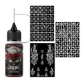 Temporary Tattoo Inks With 3Tattoo Stickers Stencil Kit Freehand Painting Gel for Makeup Trend Party Tattoos For Hand & Body Art