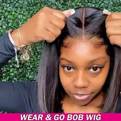 13X6 Glueless Wigs 13x4 Short Bob Bone Straight Best 100% | SAMAG