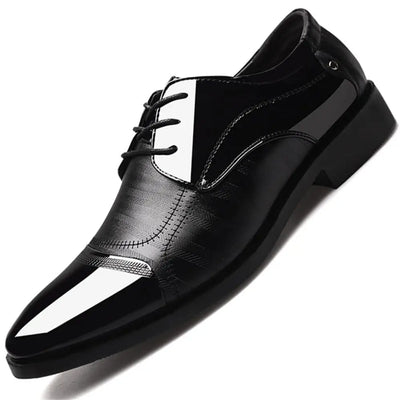 Men's Dress Shoes Business Oxfords Patent Leather Classic | SAMAG