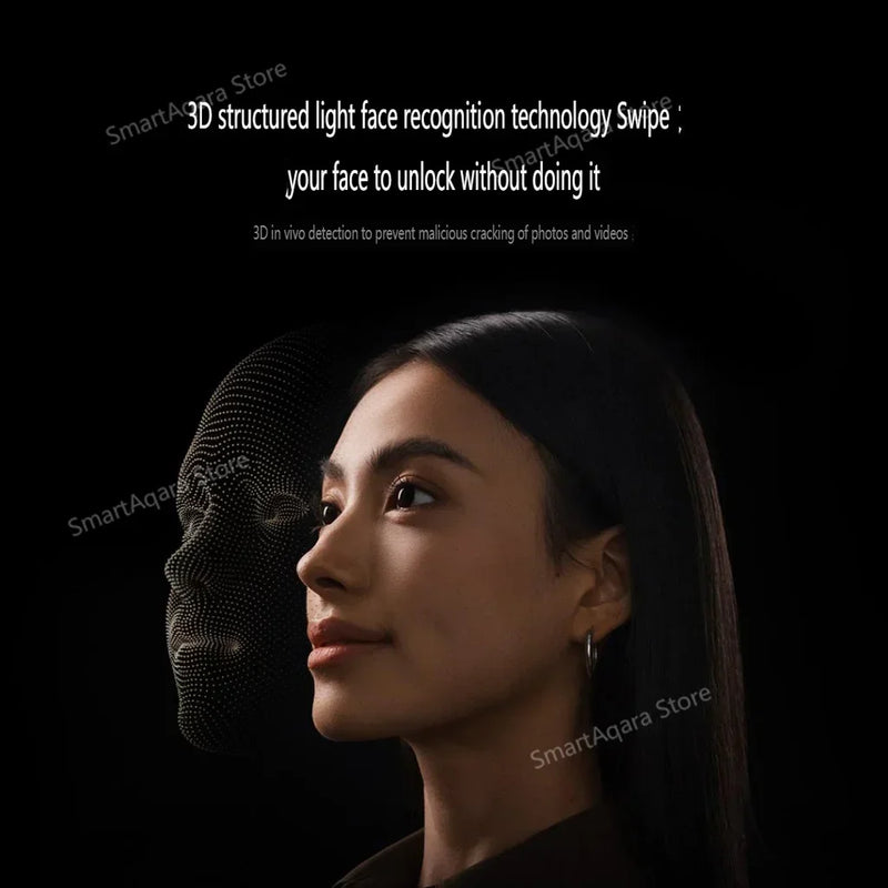 Xiaomi Smart Door Lock M30 PRO Face Recognition Palmar Vein Unlock AI Dual Lens Cat Eye Visual Screen For Elderly&Children